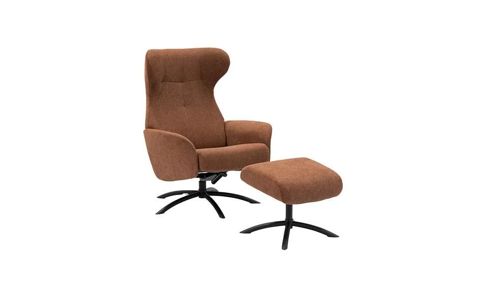 Stordal Runde Small Lænestol Med Fodskammel