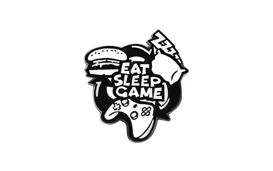 Broche, Metal - Eat Sleep Game