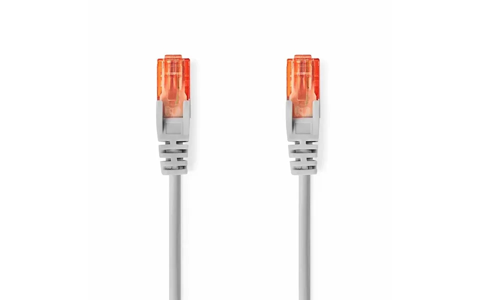 Cat6 Netværkskabel Rj45 Mand Rj45 Mand U Utp 3,00 M Runde Pvc Grå Mærke