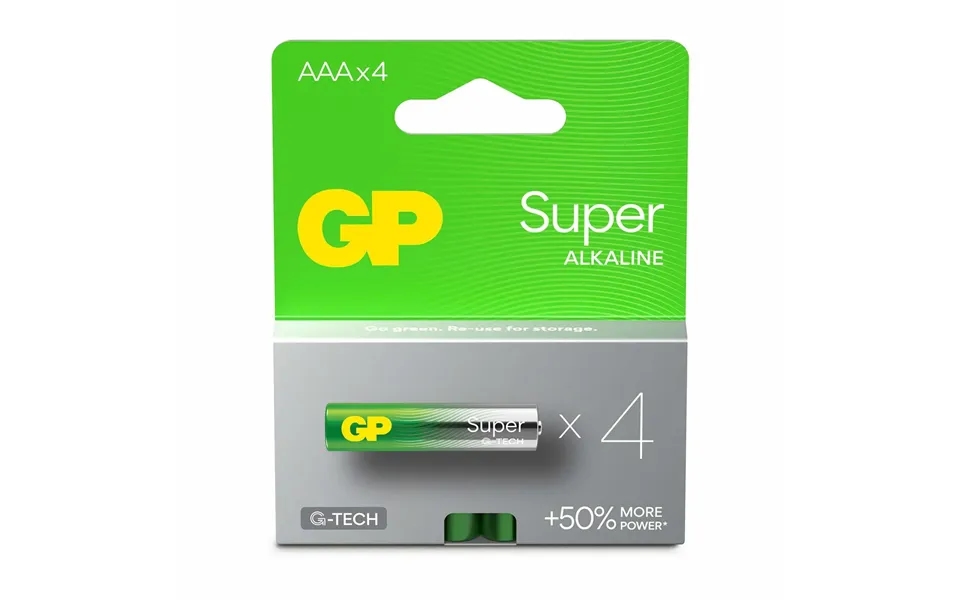 Gp Super Alkaline Batteri Aaa Lr03 4-pak