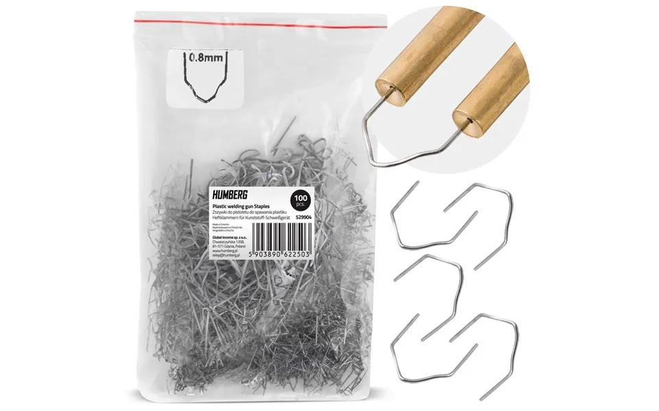 Hæfteklammer Til Plastsvejsemaskine - 100 Stk