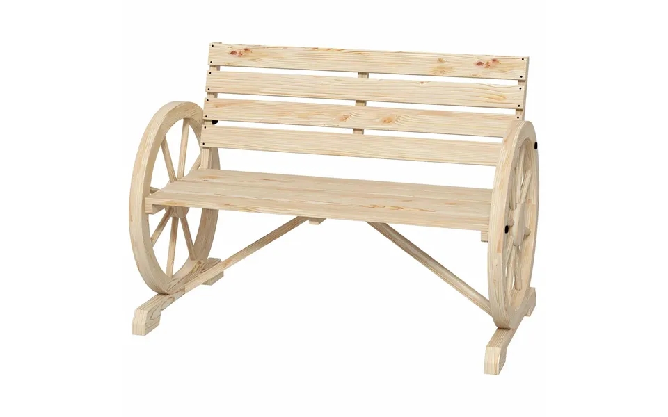 Havebænk 2-personers I Vognhjulsdesign