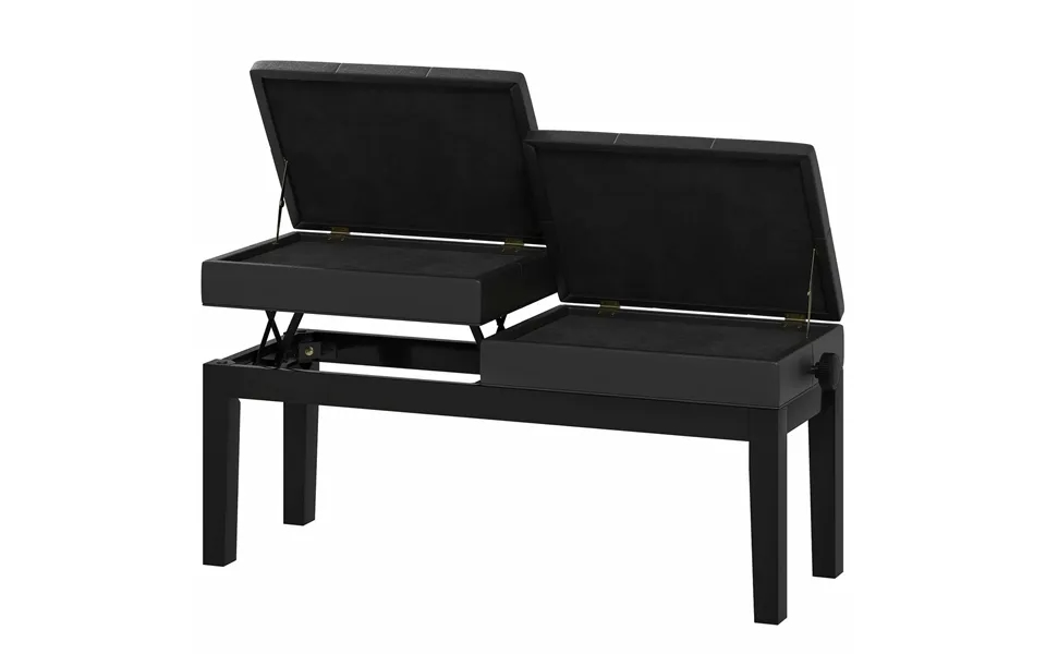 Højdejusterbar Klaverbænk Med Opbevaringsplads - Klaverbænk Med En Bæreevne På 220 Kg