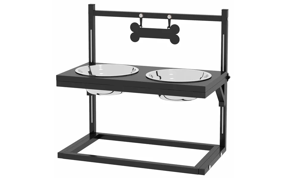 Justerbar Hundeskål I Rustfrit Stål 0,9l