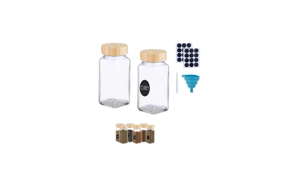 Krydderikrukkesæt Med Bambus Låg