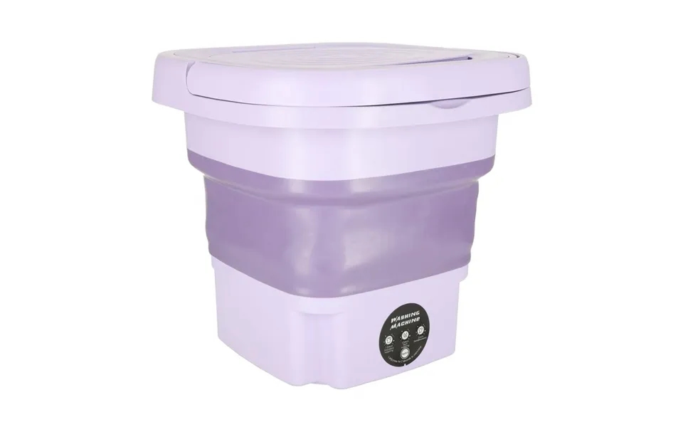 Mini Bærbar Vaskemaskine Folde 8l Lilla