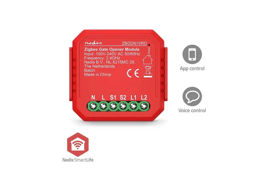 Smartlife Power Switch Zigbee 3.0 2,5 W Terminalforbindelse App Tilgængelig Til Android Ios