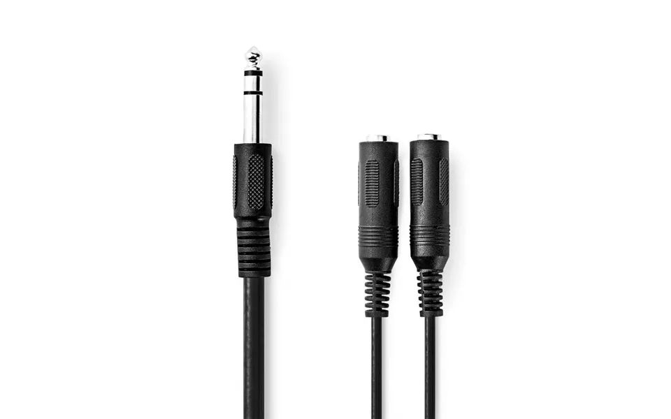 Stereo Audio Kabel 6.35 Mm Hanstik 2x 6.35 Mm Hunstik Nikkelplateret 0