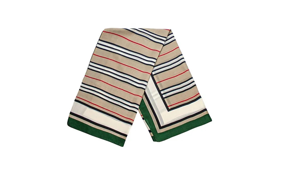 Stribet Tørklæde - Grøn, Nr. 30