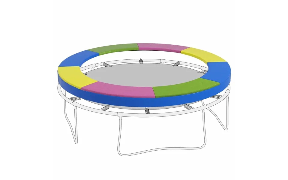 Trampolinkantbetræk Ø305 Cm - Farverig