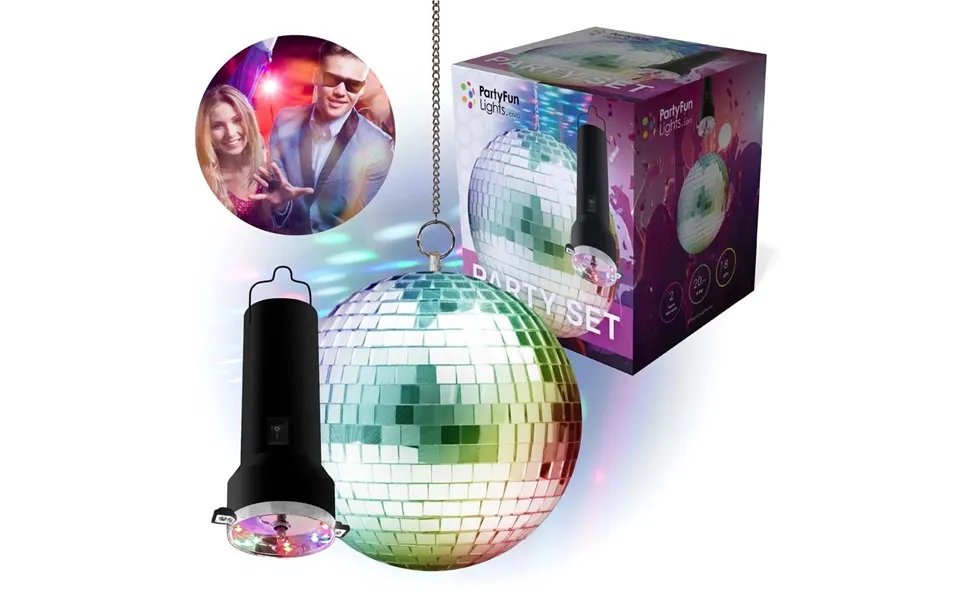 Party Set - Roterende Mirror Ball