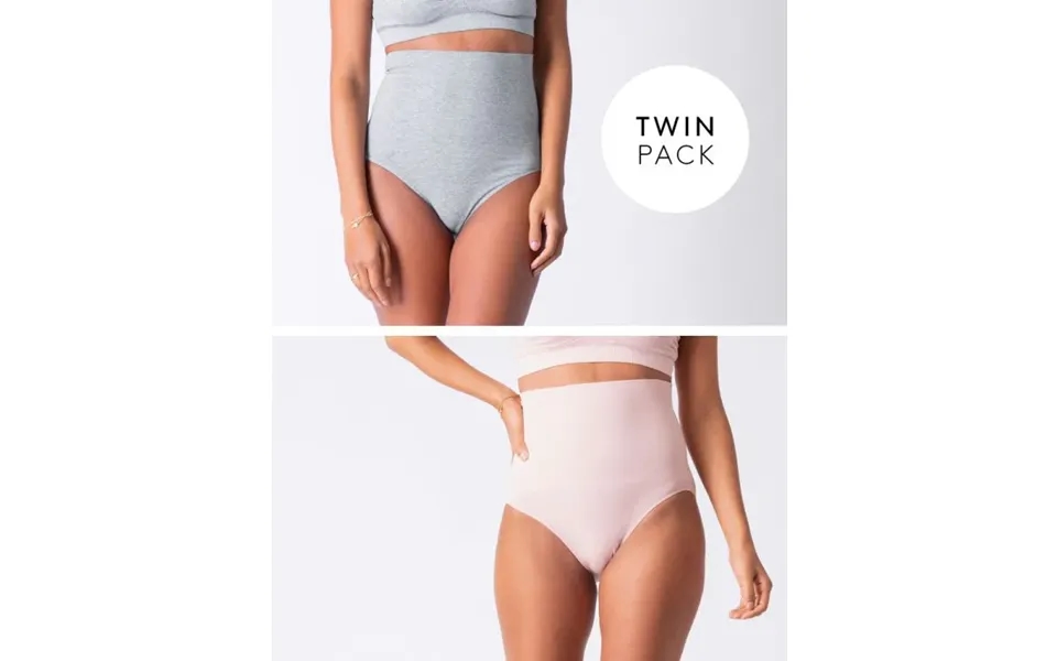 Efterfødsels- Shaping Trusser 2-pak, Grå Og Blush Seraphine - L