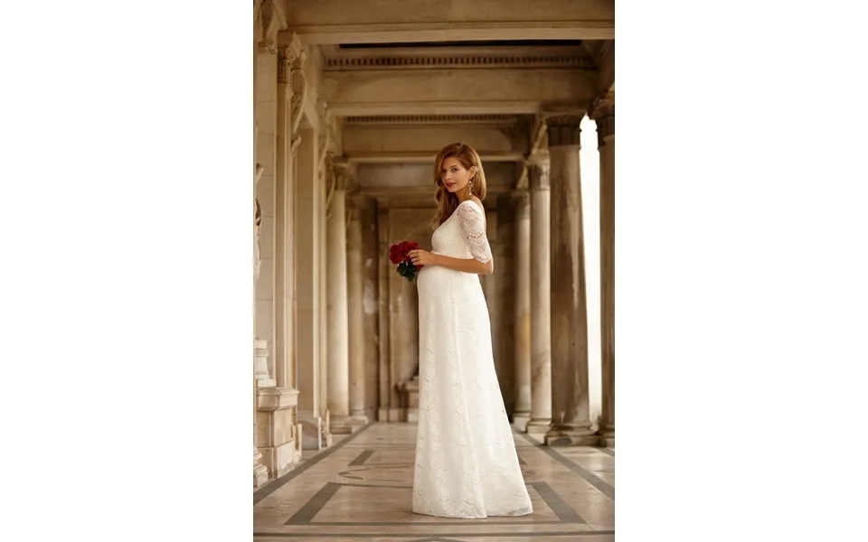 Verona Brudekjole Til Gravid Tiffany Rose, Lang Elfenbensfarvet - 44-46