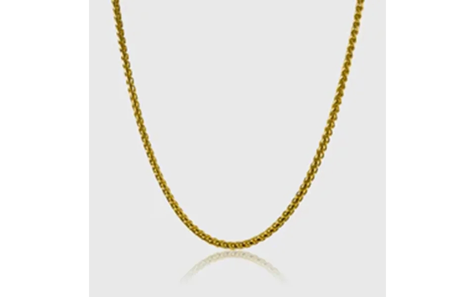 Beam Chain 18k Guldbelagt Hvedekæde Til Mænd 48 Cm 3 Mm