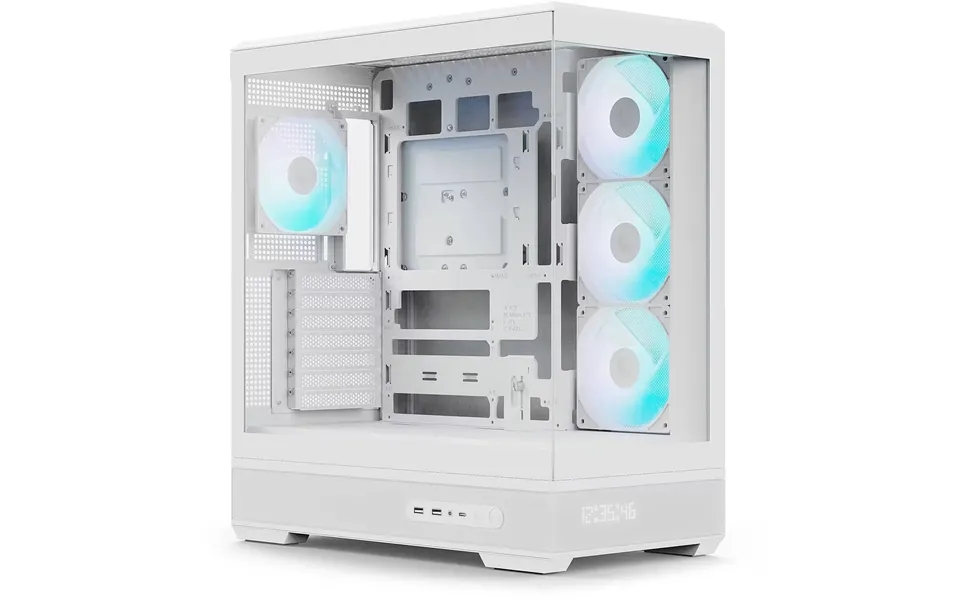Aerocool P500b Digi, Mid-tower Case, White Kabinet - Geekd.dk