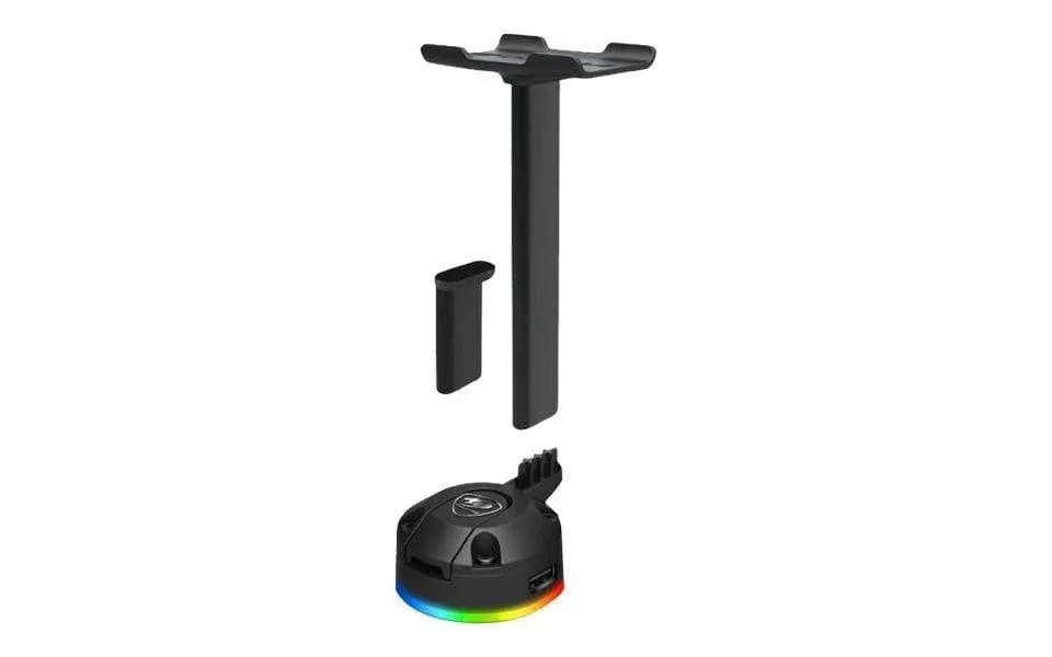 Cougar Vacuum Headset Holder 2 Usb Hubs Rgb Lys Headset Stander - Geekd