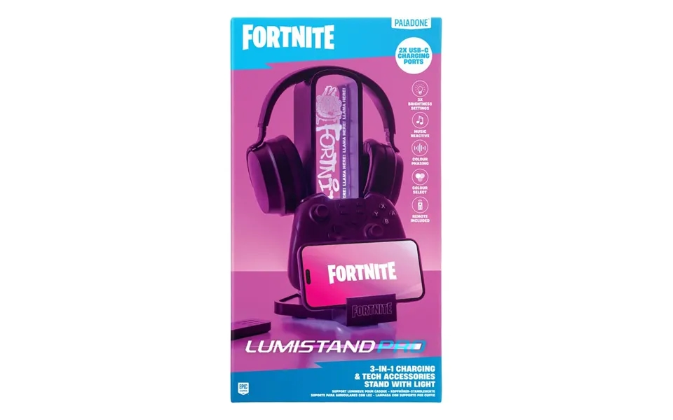 Fortnite Desk Headphone Stand With Light Headset Stander - Geekd