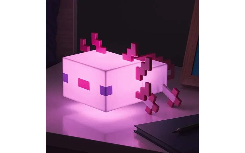 Minecraft Axolotl Lampe 13cm - Geekd.dk