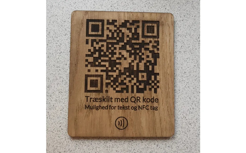 Qr Kode Skilt I Træ Eller Akryl Træ Birk