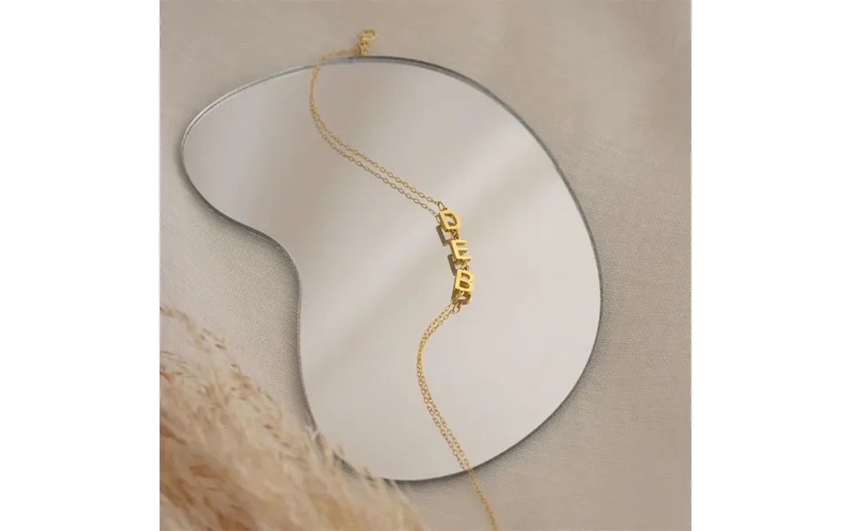 Personligt Navnearmbånd 14k Guldbelagt - 5 Bogstaver Guldfarve