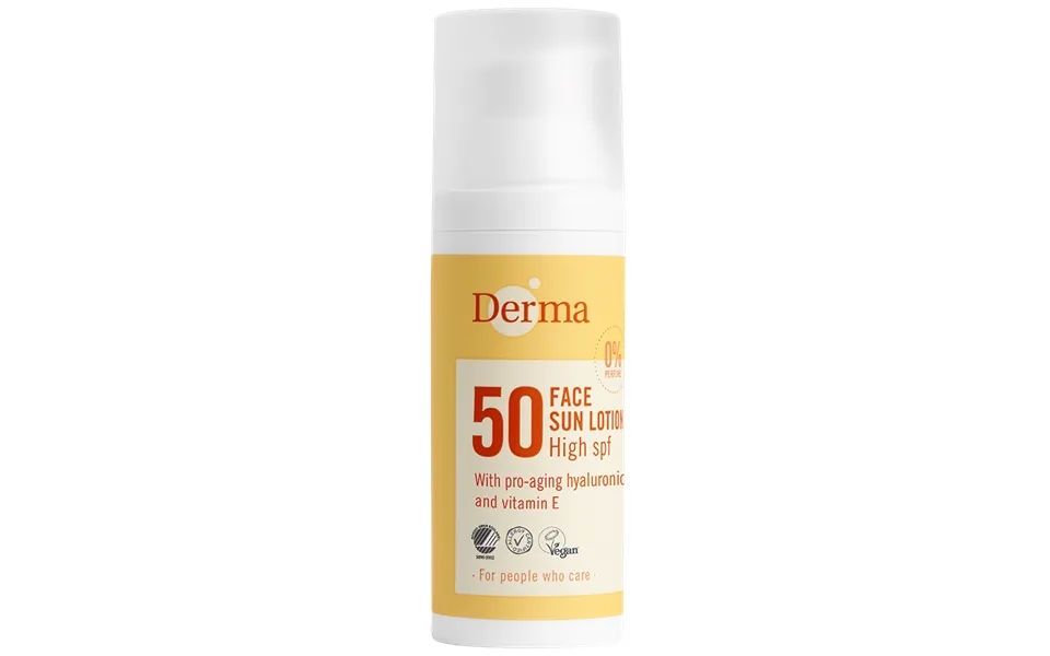 Derma Ansigtssolcreme Spf50 50 Ml - Økologisk Solcreme