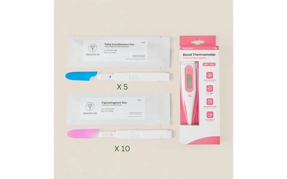Gravidtid Ægløsningstest Stav 10 Stk. Tidlig Graviditetstest Stav 5 Stk