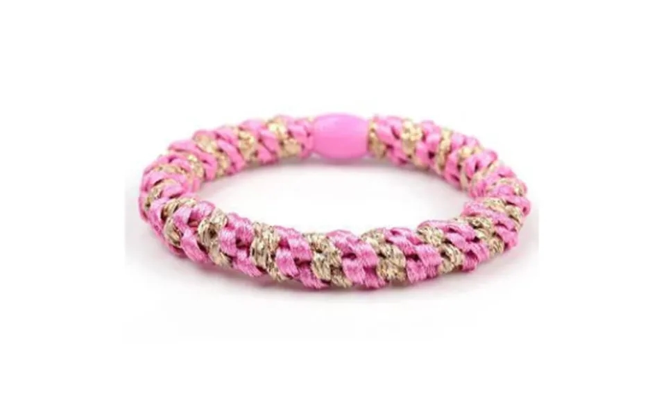 Braided Hairties - Pink-guld