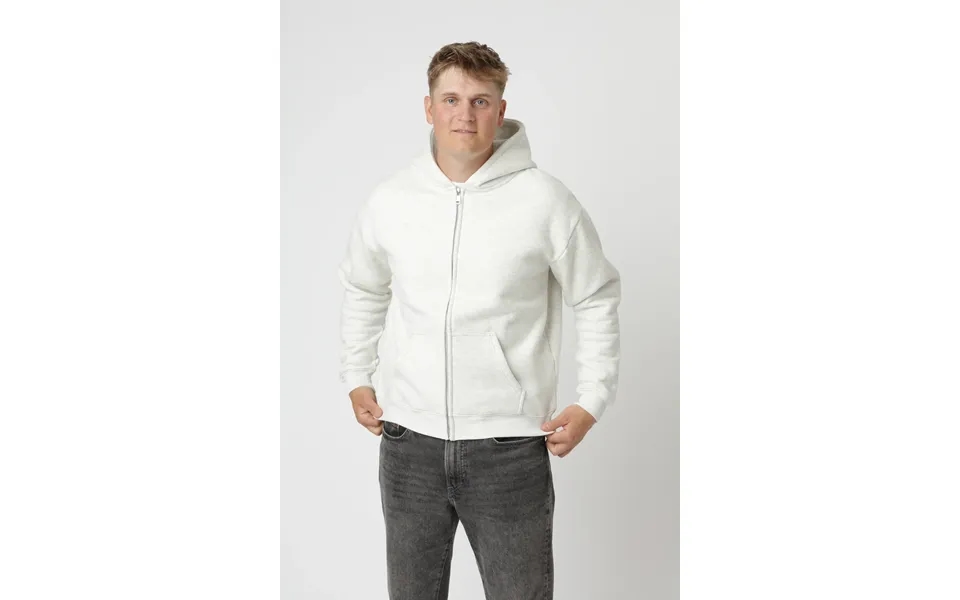 Premium Zip-up Hoodie, Grå - M