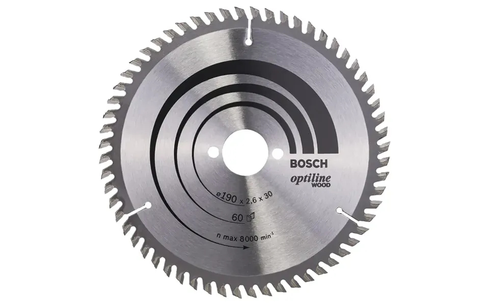 Bosch Rundsavsklinge Optiline Ø190x2,6x30mm 60t - 2608641188