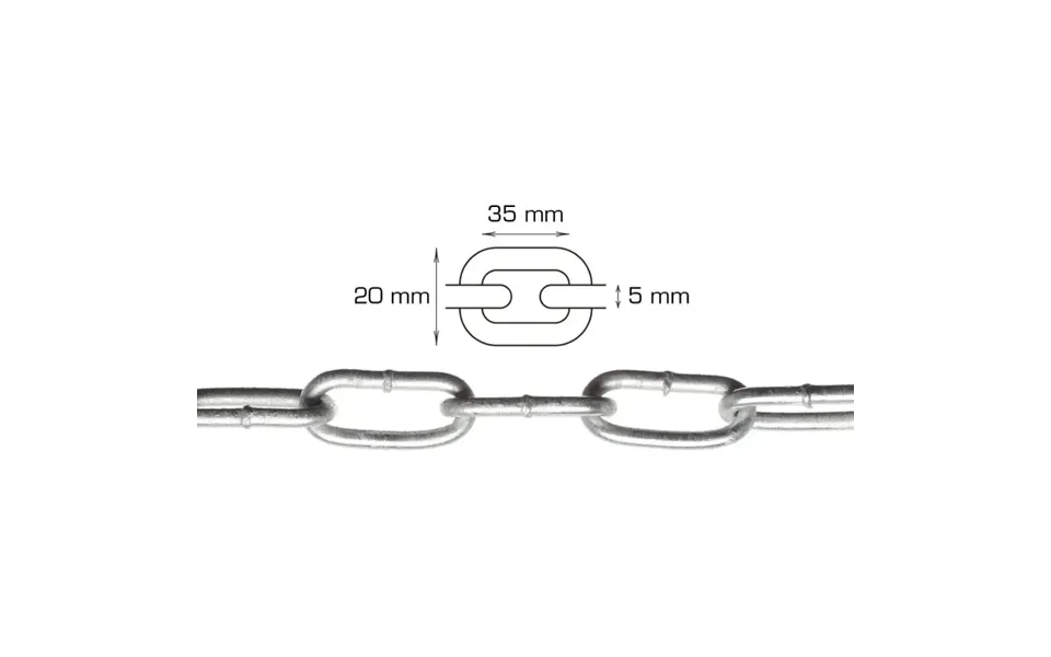 Home-it Langleddet Kæde 5 Mm X 2 Meter Galvaniseret
