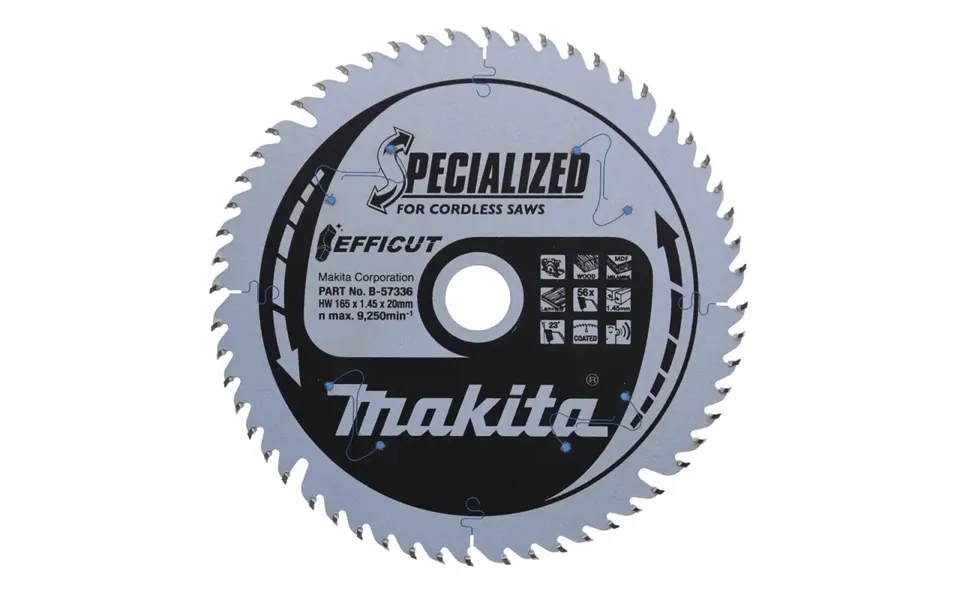 Makita Klinge Tct 165x20mm 56t - B-57336