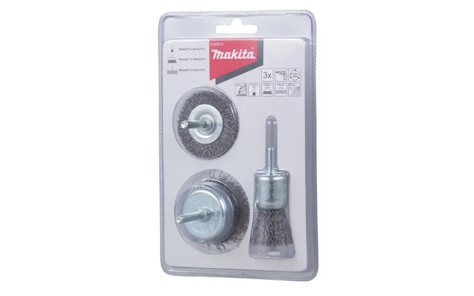 Makita Stålbørstesæt 6mm 1 4 3 - D-66070