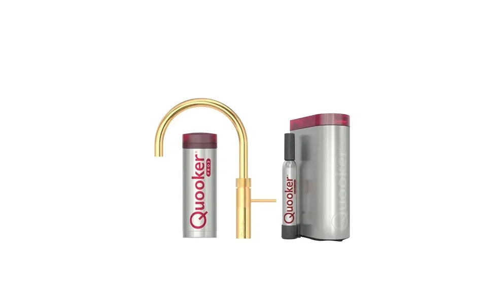 Quooker Fusion Round Sæt M.3l Guld Inkl. Pro3 & Cube Beholder
