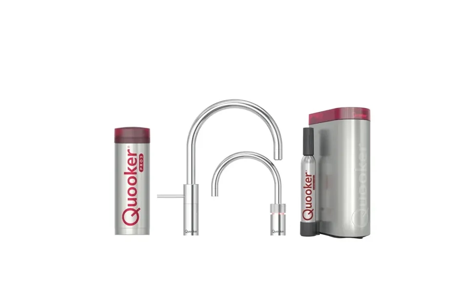 Quooker Twintaps Round Sæt M 3l Krom Inkl. Pro3 & Cube Beholder