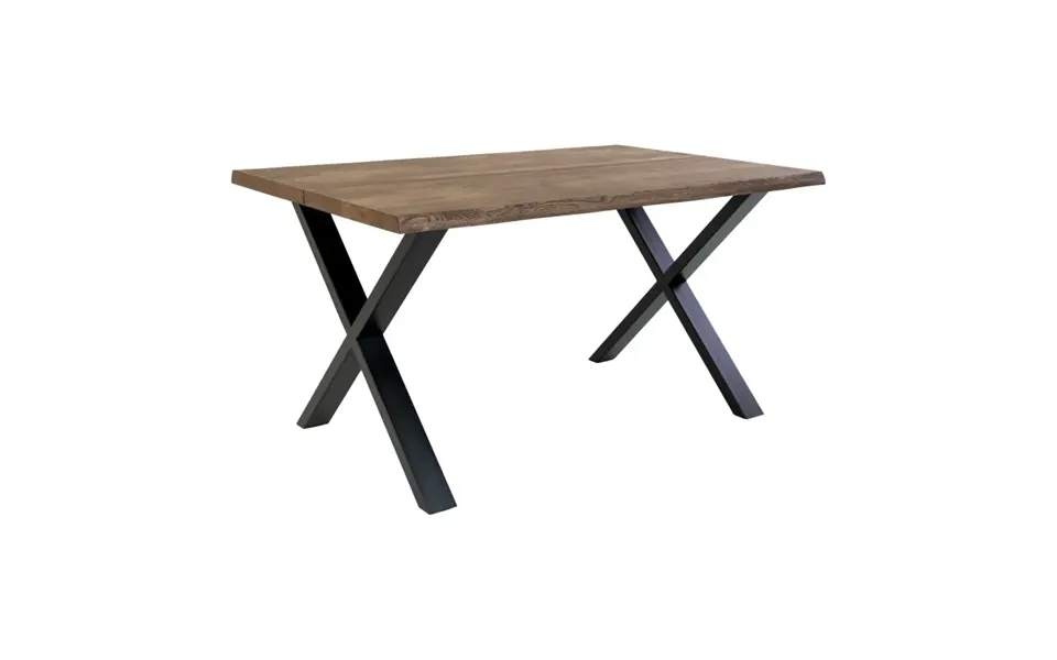 Spisebord I Smoked Olieret Eg Med Bølget Kant - Forberedt Tillægsplader 140x95xh75cm