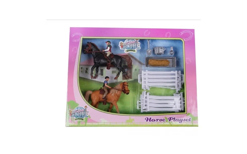 Kids Globe Hestesæt 2 Heste - Målestok 1 24