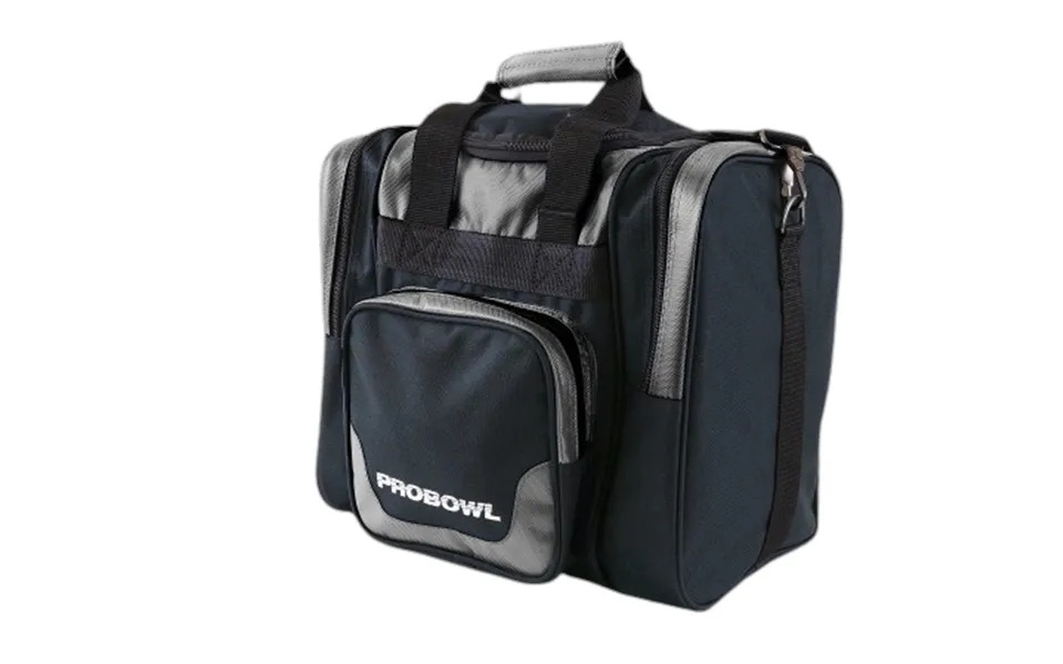 Probowl Deluxe Sort Sølv - Bowlingtaske Til 1 Kugle Og Sko
