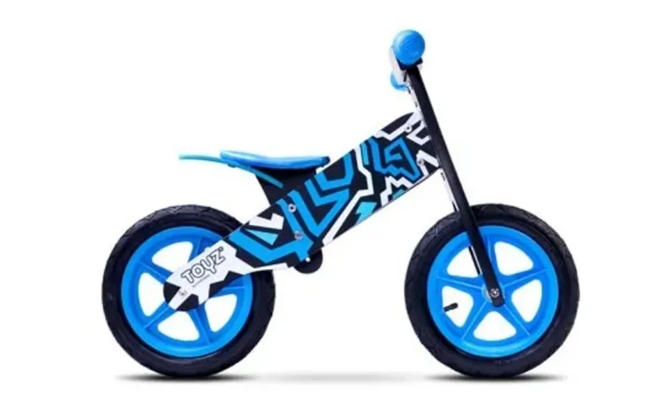 Toyz Zap Løbecykel I Træ - Sort Blå