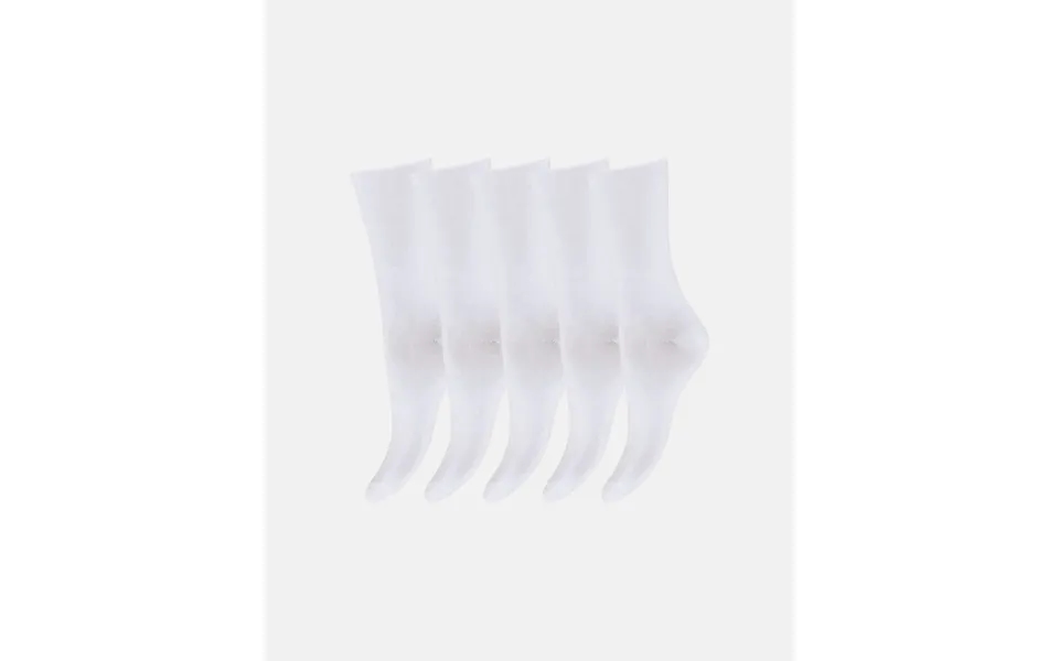 Ankelstrømper 5-pak Bambusviskose Hvid