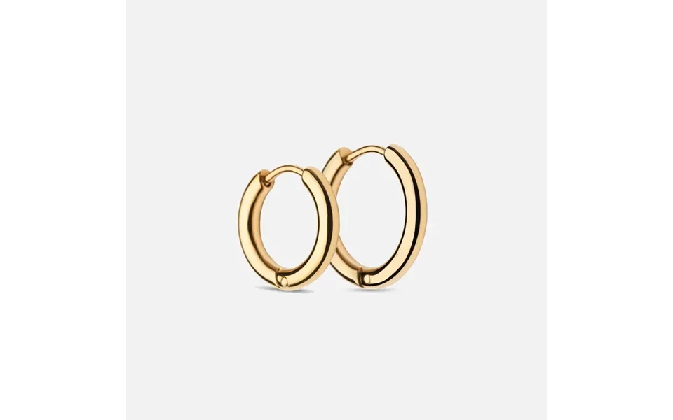 Basic Hoops Øreringe 15 17mm 18k Guldbelagt