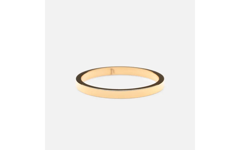 Flat Band Ring 18k Guldbelagt 2mm