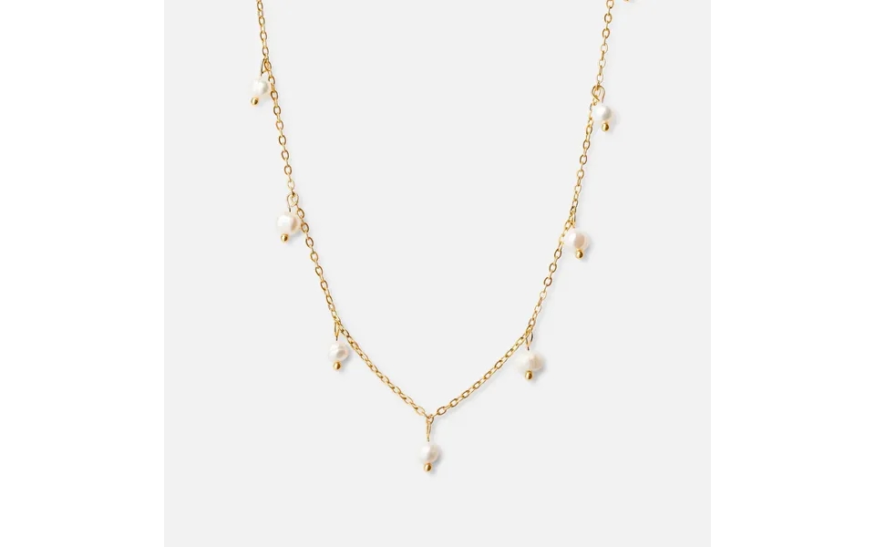 France Perlehalskæde Ferskvandsperler 18k Guldbelagt