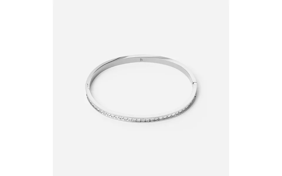 Zircon Bangle Sølvfarvet 4mm