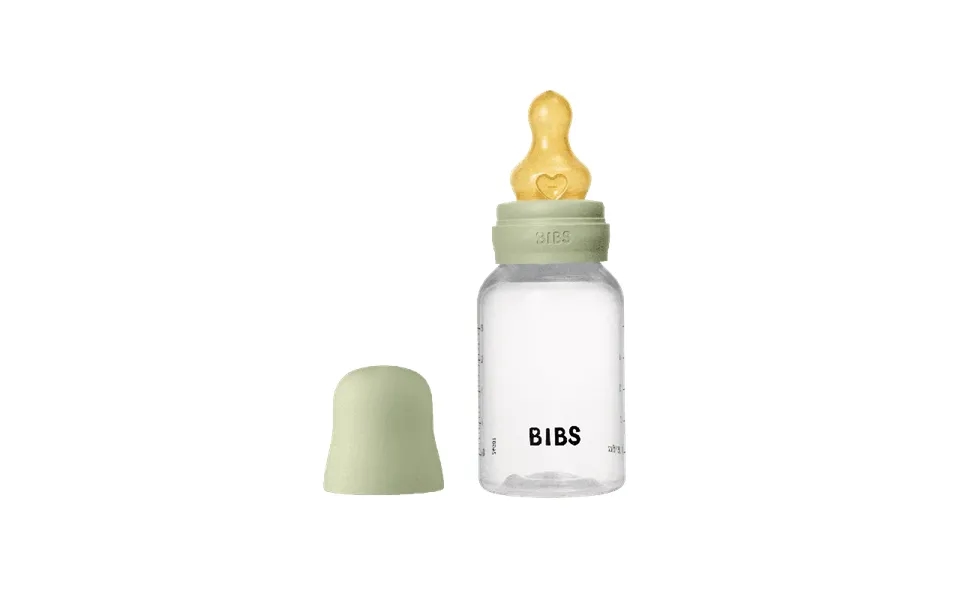 Bibs Baby Flaske Rund Latex 1 Pack 150 Ml Slow Flow Sage