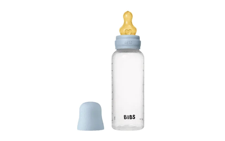 Bibs Baby Flaske Rund Latex 1 Pack 270 Ml Medium Flow Baby Blue