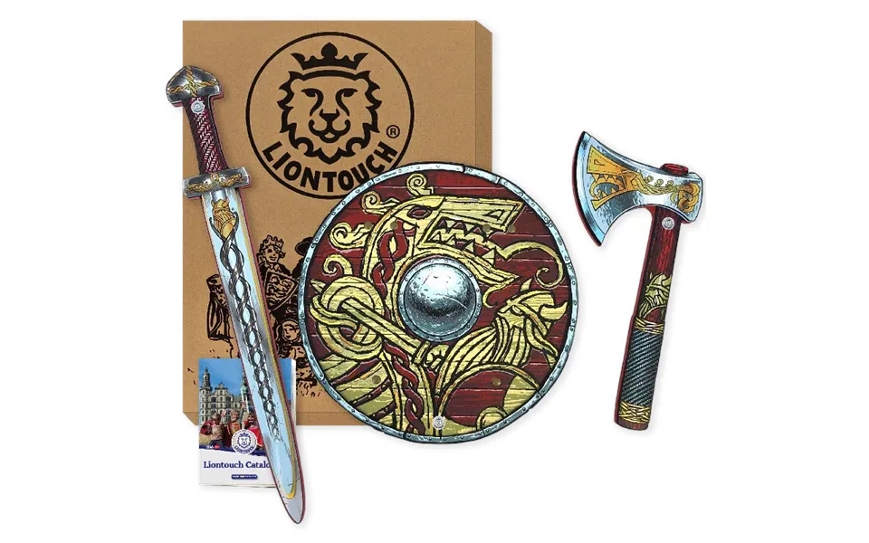 Liontouch Viking Gavesæt Med Sværd Økse Og Skjold