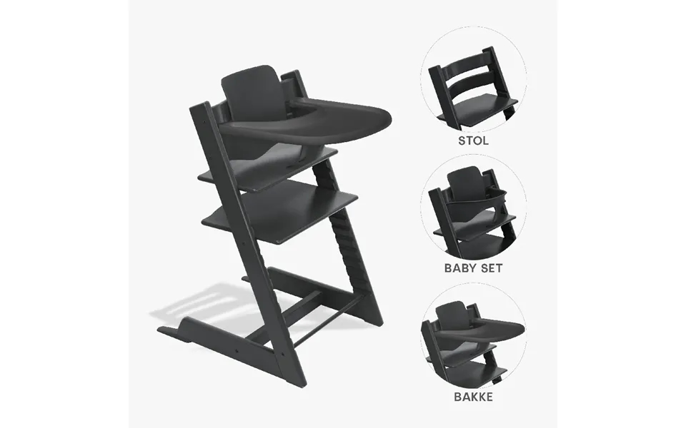 Stokke Tripp Trapp Bundle - Højstol, Babyset Og Tray