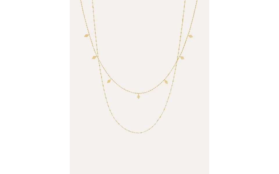 Harlequin Duo Necklace - Forgyldt