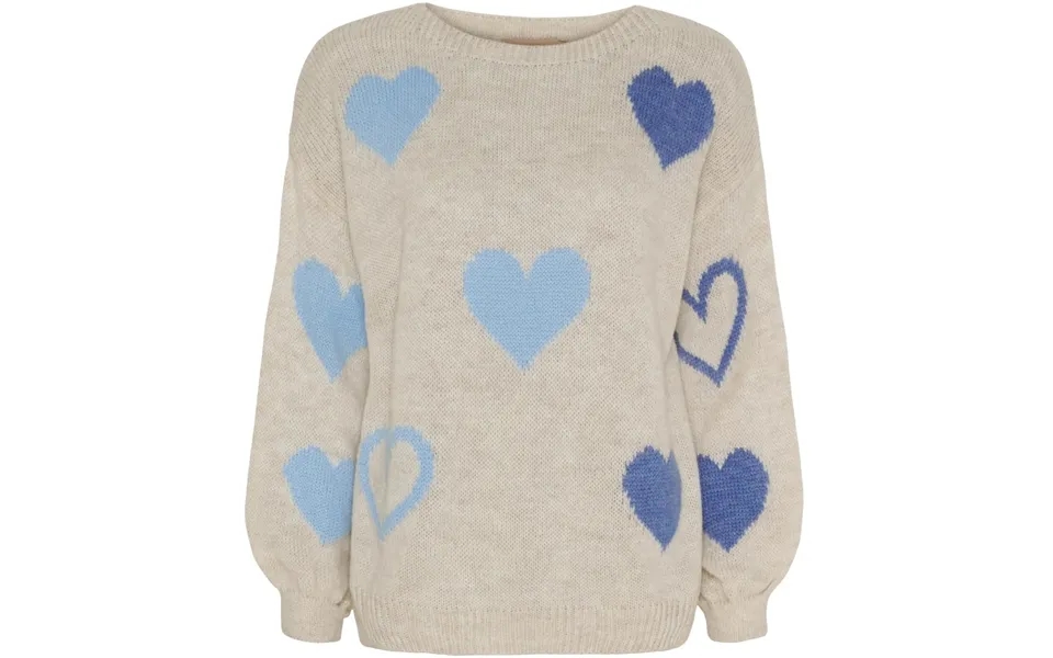 Marta Du Chateau Dame Strik Mdcamarante 64023 - Beige Jeans Celeste