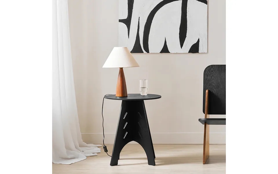 Elegant Sidebord Sofabord I Japandi-look - Ø36cm